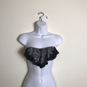 Strapless swim top bikini